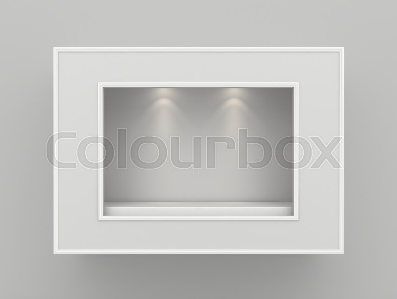 Empty Shop Window Display Storefront 3d Rendering Empty Shop Window Display Storefront 3d Rendering