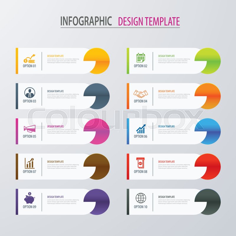 modern tab index infographic options stock vector index tab template
