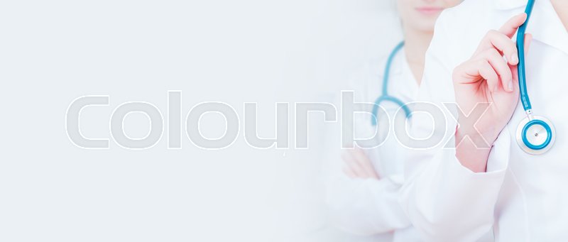 Medical Staff Clinic Banner With Copy Stock Image Colourbox