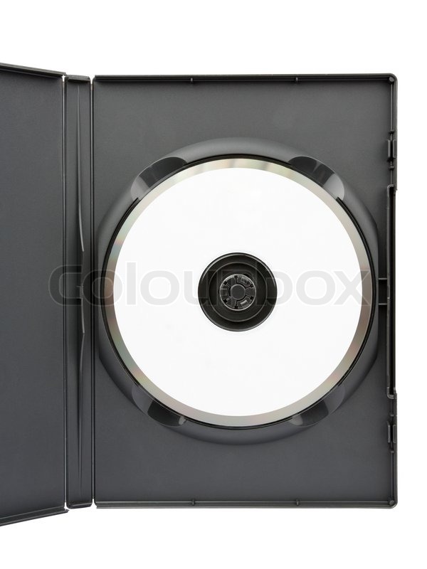 Open DVD case isolated on white Stock Photo Colourbox
