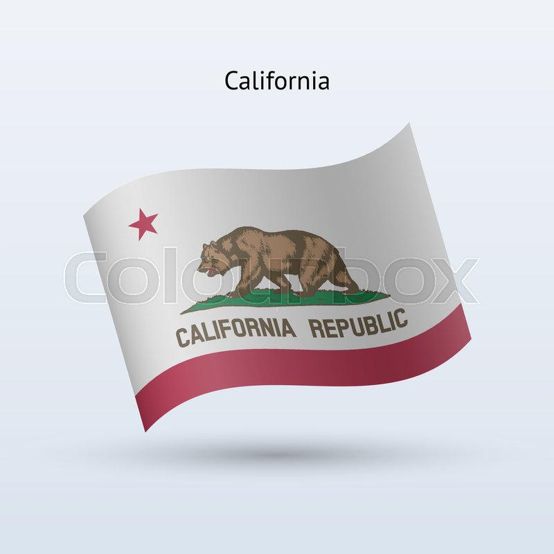 State of California flag waving form | Stock vector | Colourbox