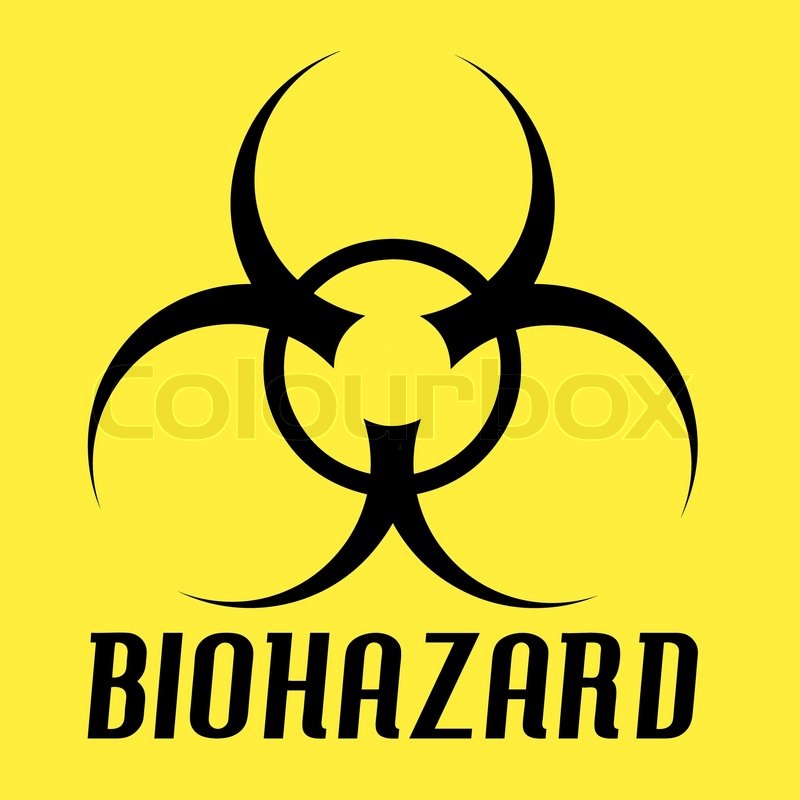 Biohazard symbol over a yellowAll of ... | Stock vector | Colourbox