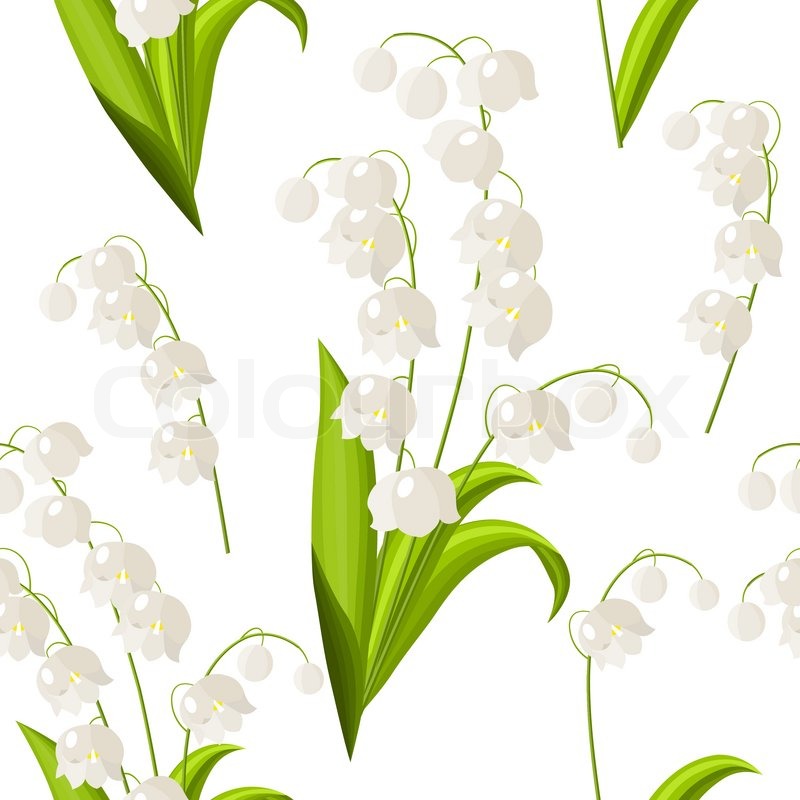 Seamless pattern with lily of the valley | Stock Vector | Colourbox