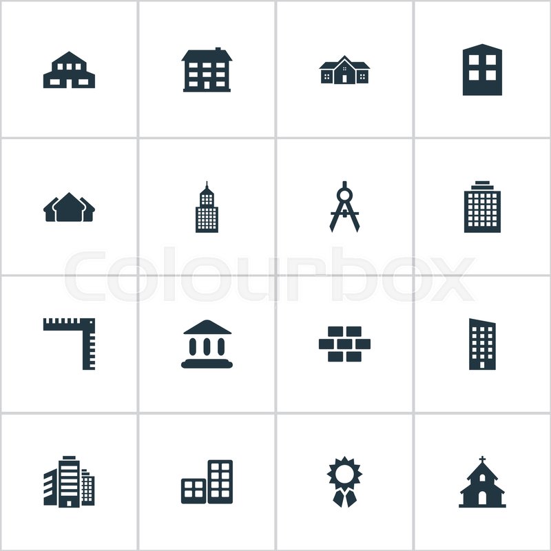 Vector Illustration Set Of Simple Stock Vector Colourbox