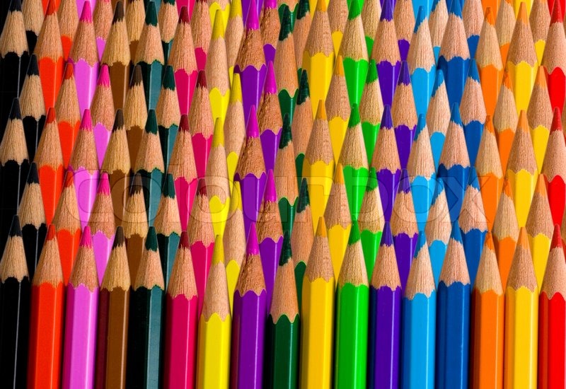 bright colored pencils