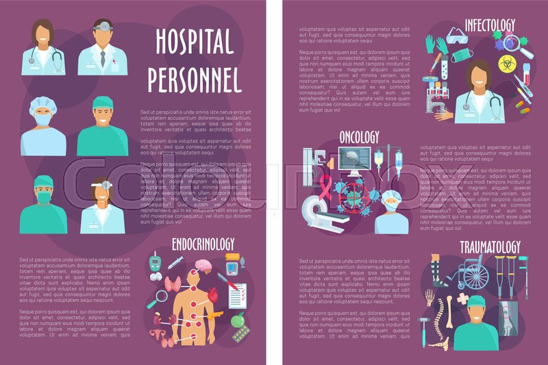 Medical Personnel Or Hospital Doctors Stock Vector Colourbox
