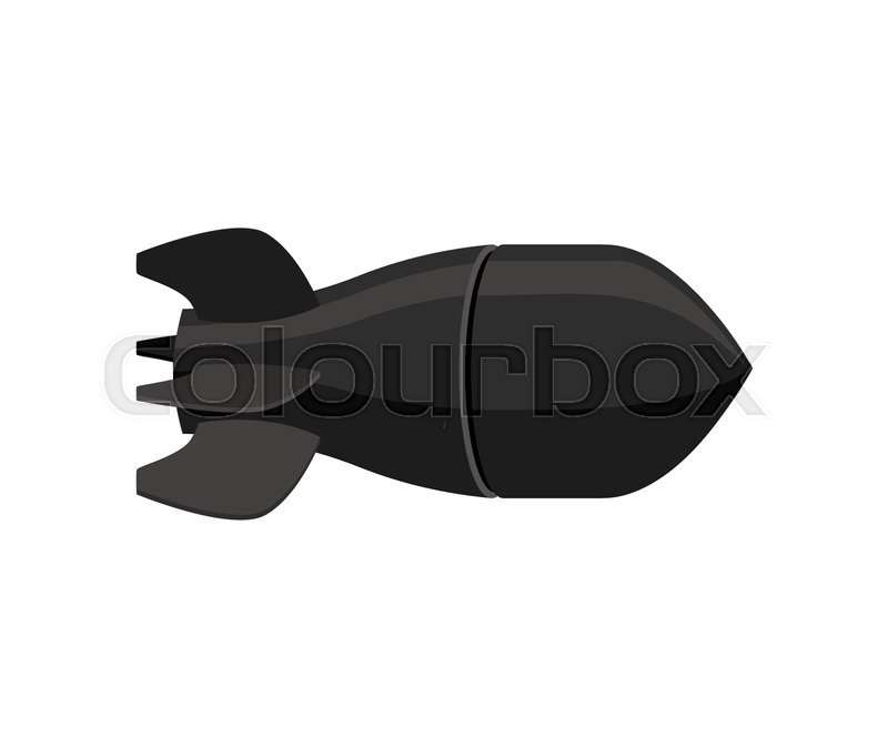 Rocket Bomb On White Rocket Bomb Falling Rocket Bomb On White Rocket Bomb Falling