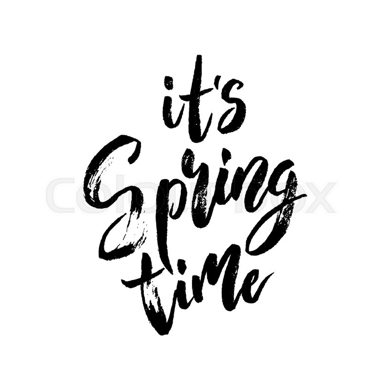 It is Spring time postcard. Seasonal Stock vector Colourbox