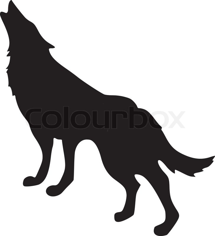 Silhouette of wolf | Stock vector | Colourbox