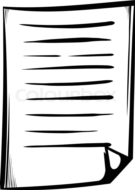 Lined paper icon in cartoon style Stock vector Colourbox