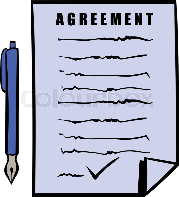 Agreement icon in icon in cartoon | Stock vector | Colourbox