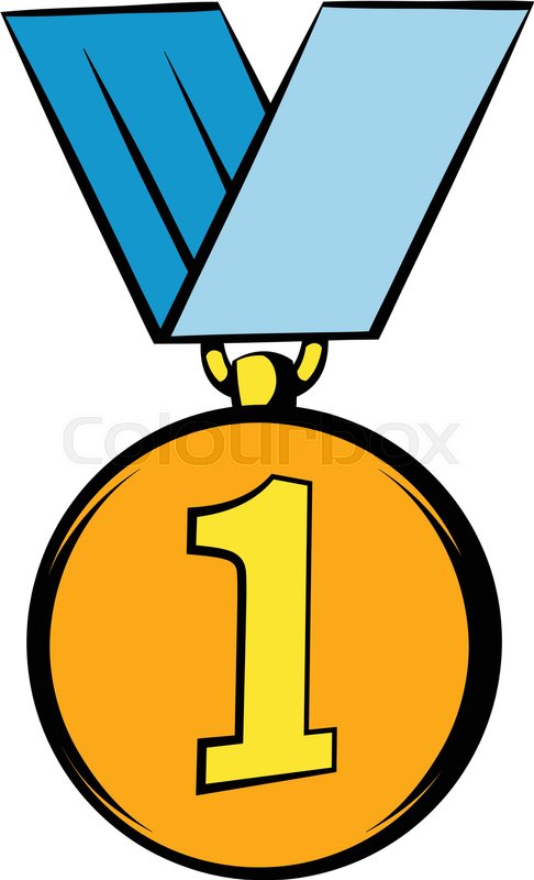 First Place Gold Medal Icon In Icon In Stock Vector Colourbox