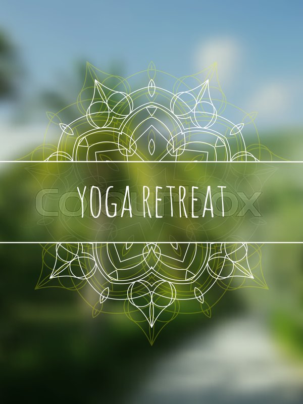 Tropical Yoga Retreat Banner Sacred Stock Vector Colourbox