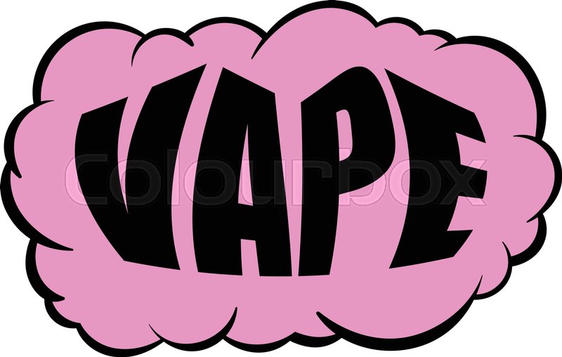 Smoke Vape Icon In Cartoon Style Stock Vector Colourbox