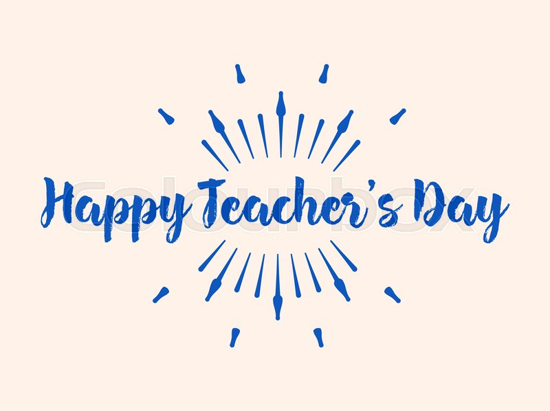 Happy Teacher S Day Typography Stock Vector Colourbox