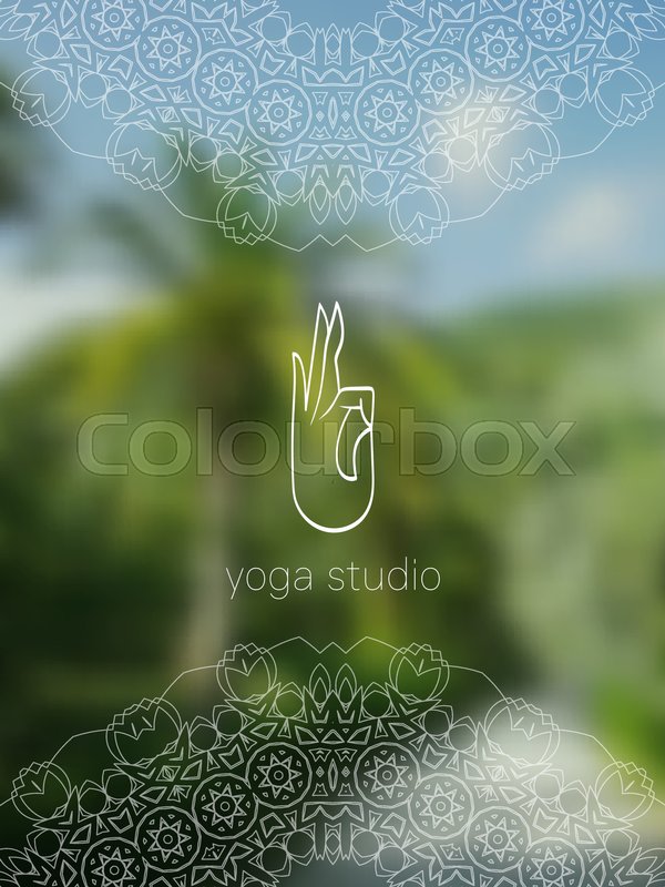 Tropical Yoga Studio Banner Sacred Stock Vector Colourbox
