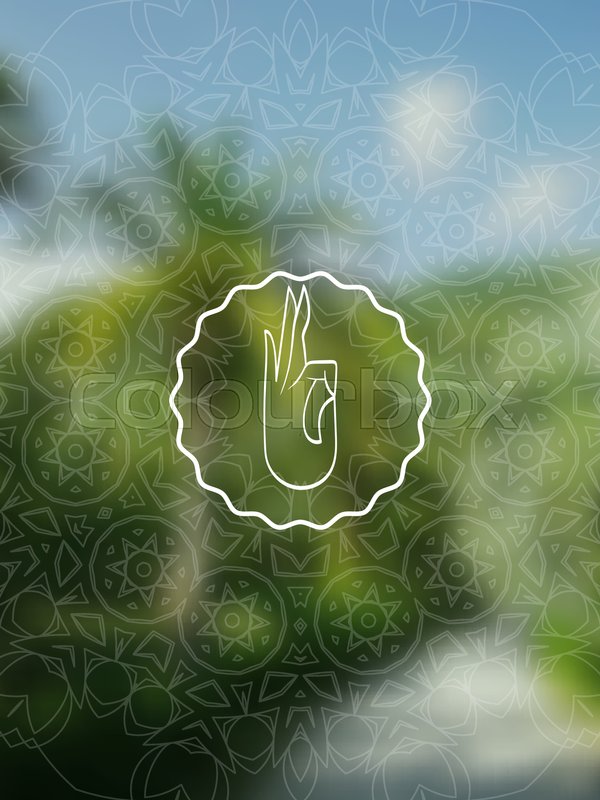 Tropical Yoga Banner Sacred Geometry Stock Vector Colourbox
