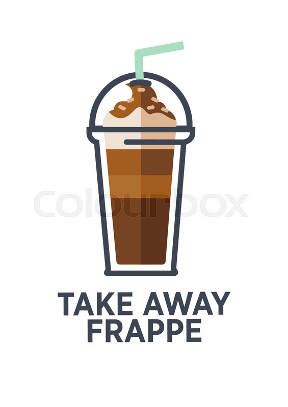 Coffee For Takeaway Logo Template Vector Cold Frappe Drink Cup With Ice Isolated Flat Icon Fast Food Cafe Cafeteria Or Coffeehouse Design Coffee For Takeaway Logo Template Vector Cold Frappe Drink Cup With Ice Isolated Flat Icon Fast Food Cafe Cafeteria Or Coffeehouse Design