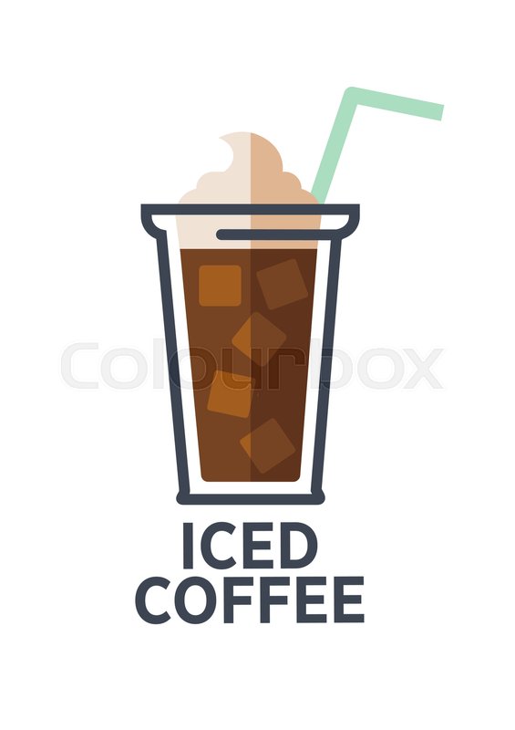 Coffee For Takeaway Logo Template Vector Cold Iced Drink Cup With Cream And Drinking Straw Isolated Flat Icon Fast Food Cafe Cafeteria Or Coffee For Takeaway Logo Template Vector Cold Iced Drink Cup With Cream And Drinking Straw Isolated Flat Icon Fast Food Cafe Cafeteria Or