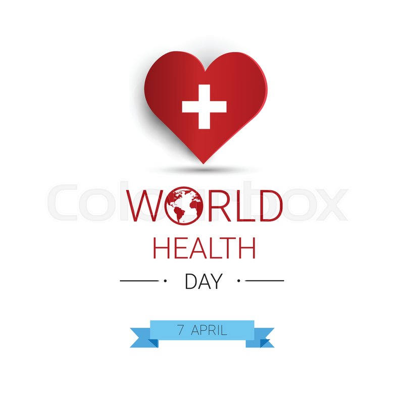 Heart Shape Health World Day Global Stock Vector Colourbox