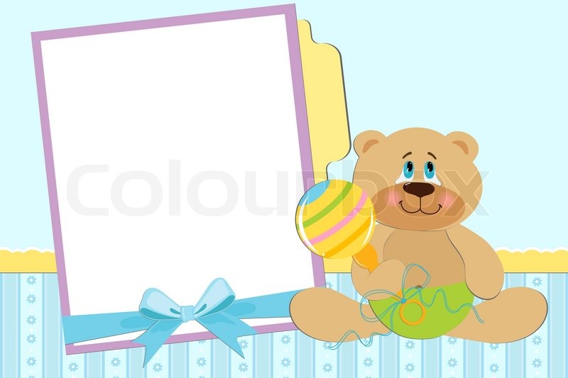template for babys photo album stock vector colourbox baby album background