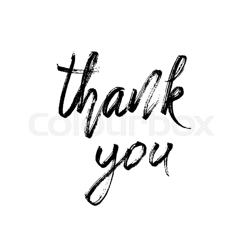 Thank you. Modern brush calligraphy. | Stock vector | Colourbox