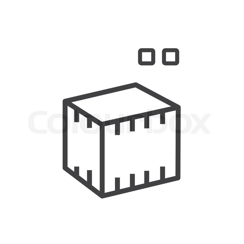 Square 3D print icon | Stock vector | Colourbox