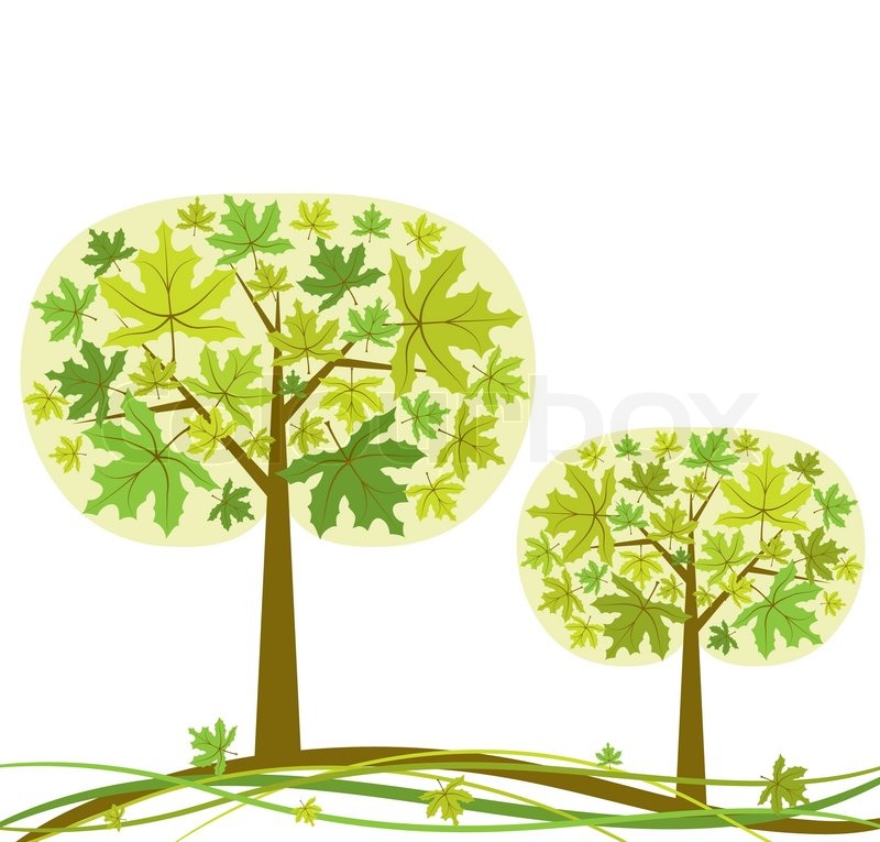 Tree background, vector illustration | Stock vector | Colourbox
