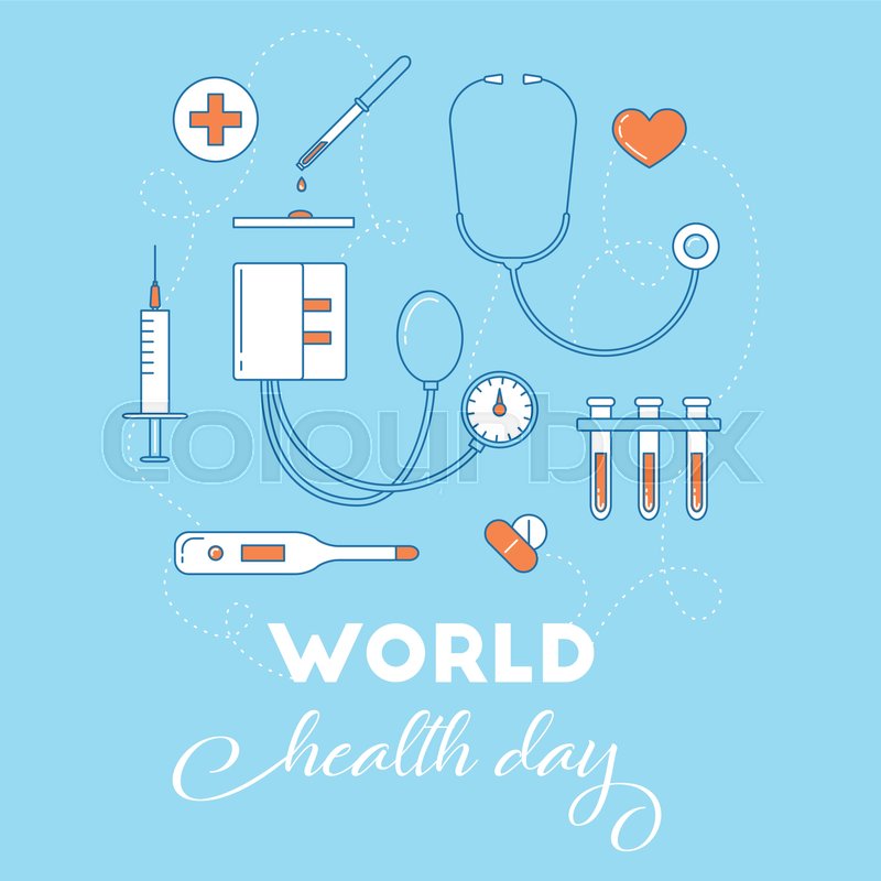 World Health Day Awareness Banner Stock Vector Colourbox