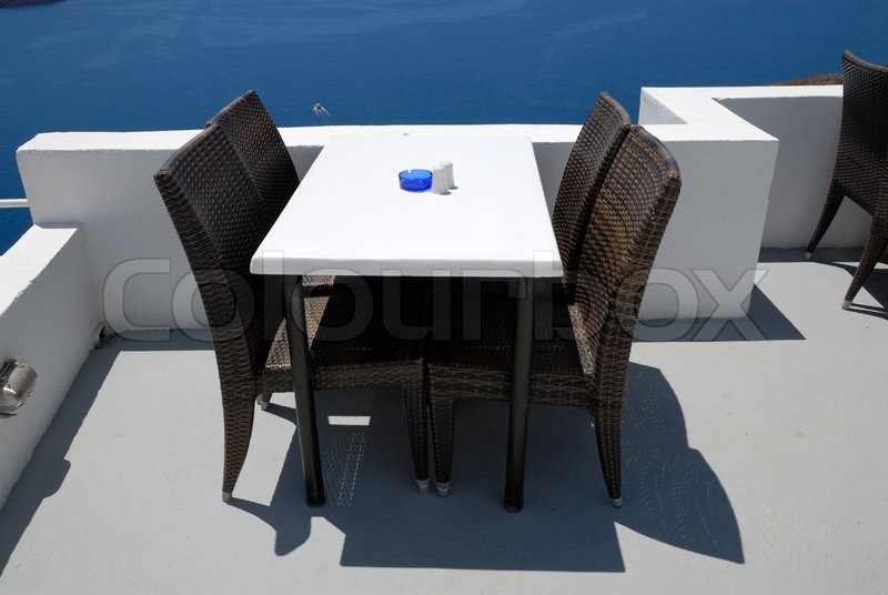 Cafe Terrasse mit Blick über die | Stock Bild | Colourbox