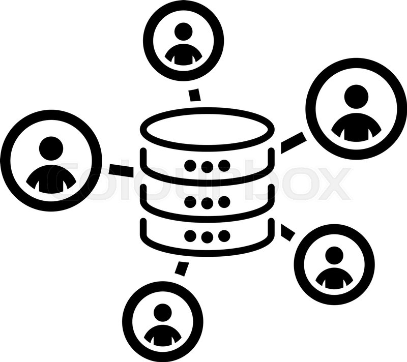 collecting data icon flat design business concept isolated