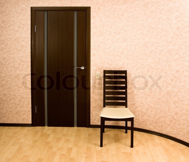 Home interior : Modern Holzstuhl und | Stock Bild | Colourbox