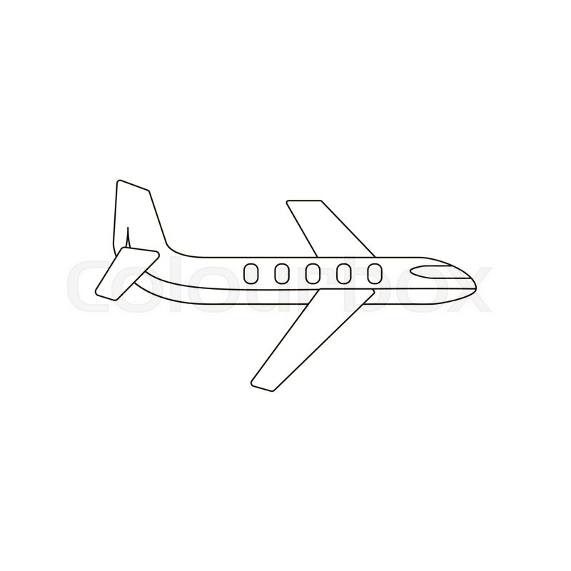Plane Illustration Silhouette On The Stock Vector Colourbox