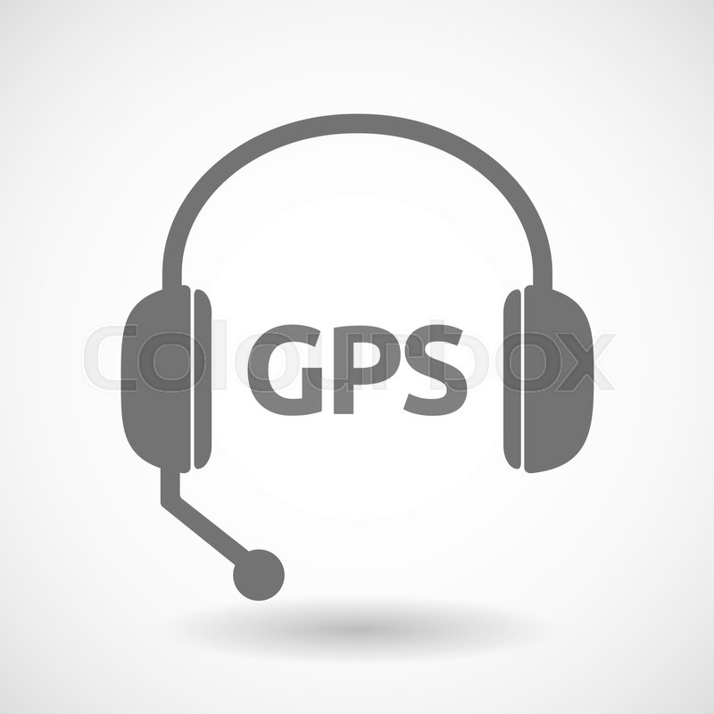 illustration of an isolated hands free headphones with the global