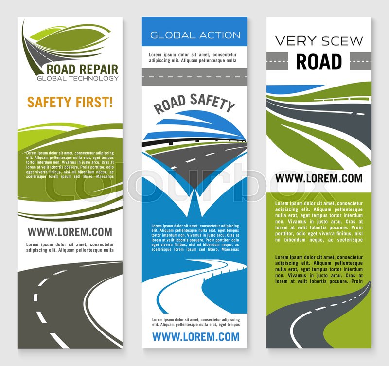 Road Construction And Traffic Safety Stock Vector Colourbox