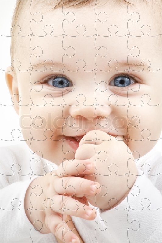 puzzle portrait of adorable