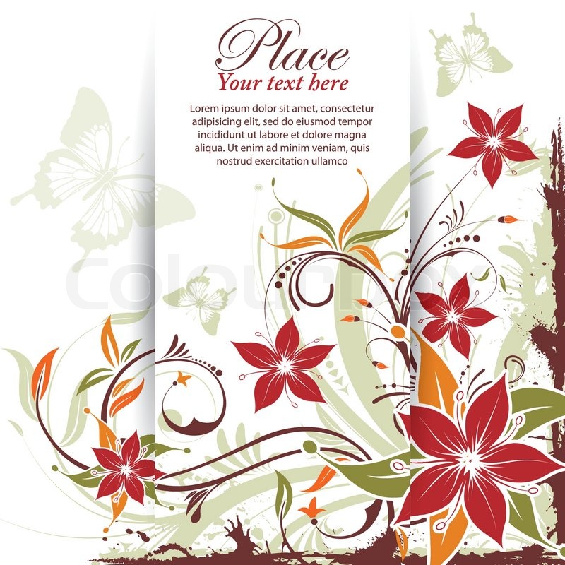 Grunge Decorative Floral Frame With Stock Vector Grunge Decorative Floral Frame With Stock Vector