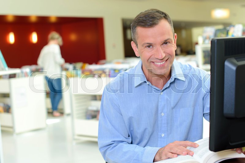 Researcher using a computer | Stock image | Colourbox