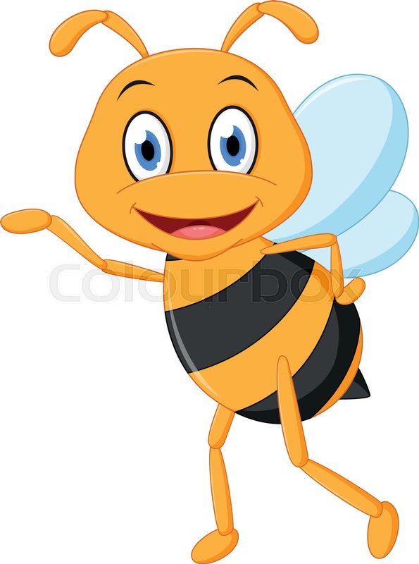 Vector Illustration Of Little Bee Stock Vector Colourbox