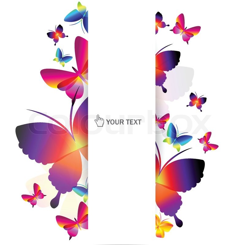 Colorful Butterfly Background Stock Vector Colourbox