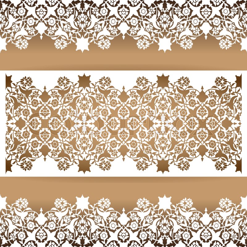laser cut floral arabesque ornament pattern vector template cutting