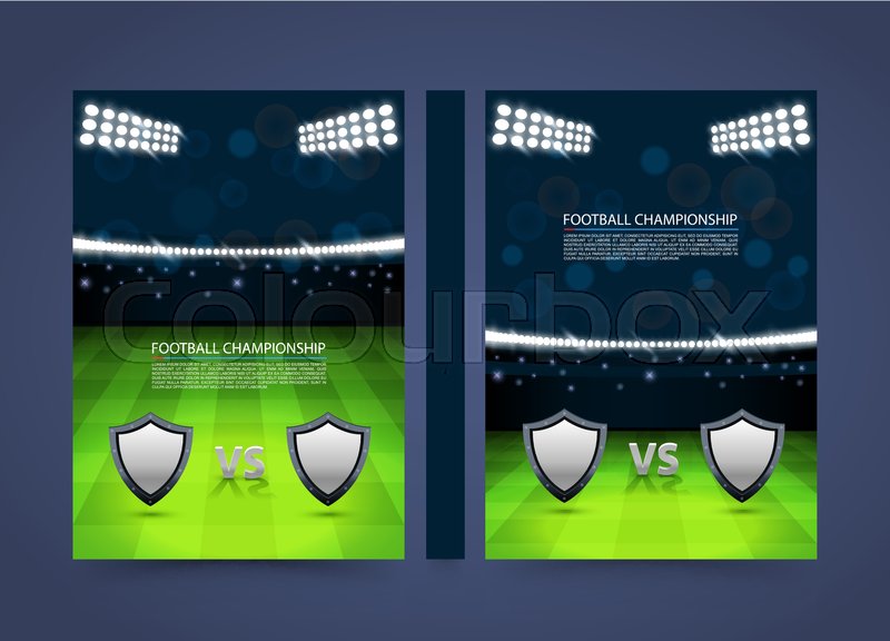 Flyer Football Championship Banner Stock Vector Colourbox
