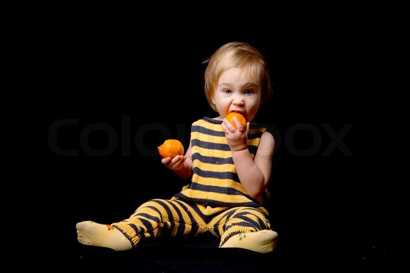 baby black background