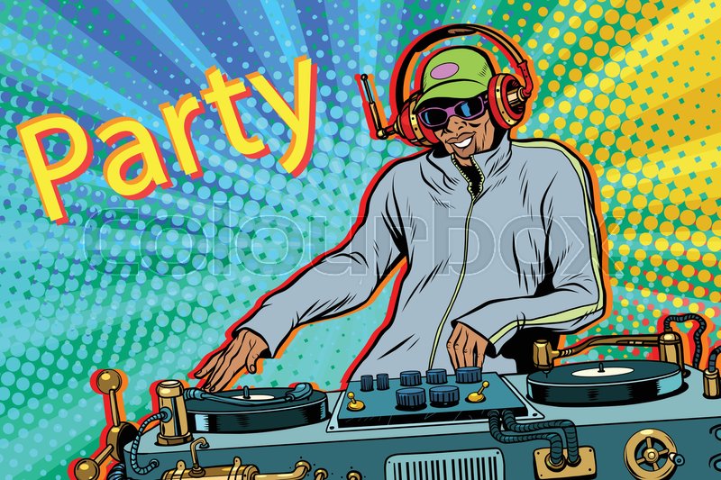 dj boy party mix music pop art retro stock vector dj boy party mix music pop art retro stock vector