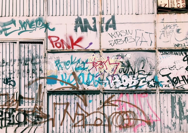 Graffiti Wall Background Urban Street Stock Image Colourbox