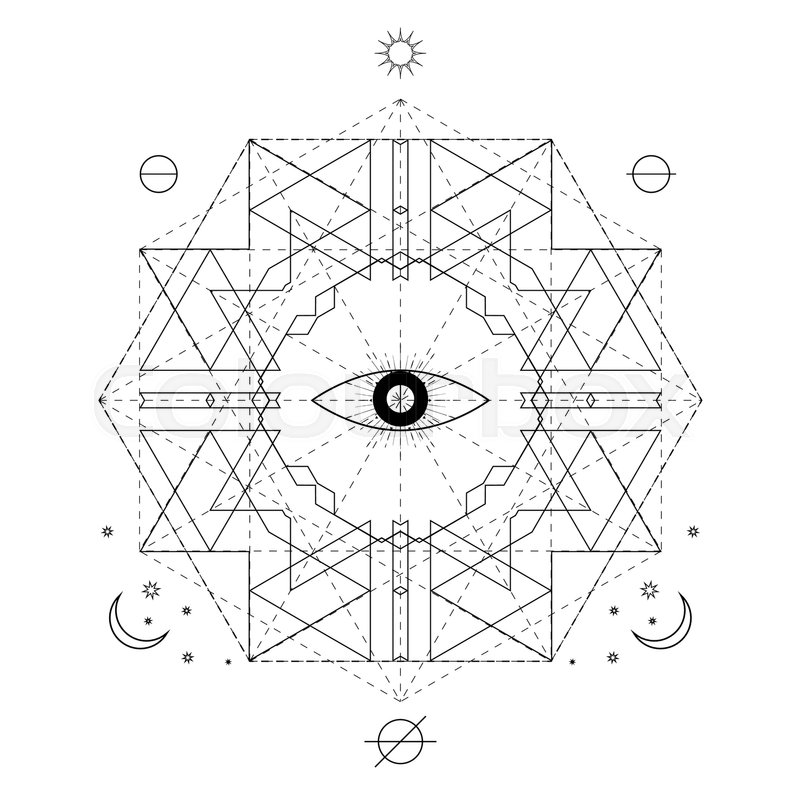 mystical geometry symbol linear