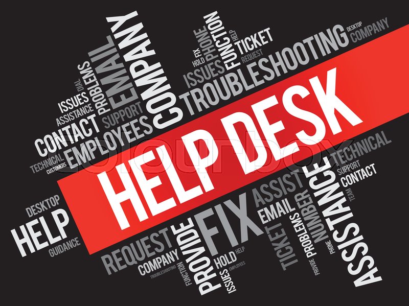 Help Desk word cloud collage, business Stock vector Colourbox