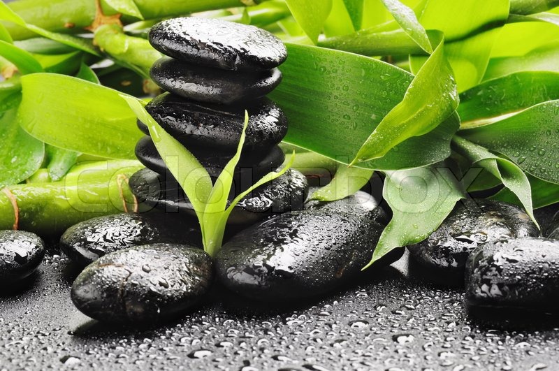 Spa Concept With Zen Stones And Bamboo Stock Image Colourbox