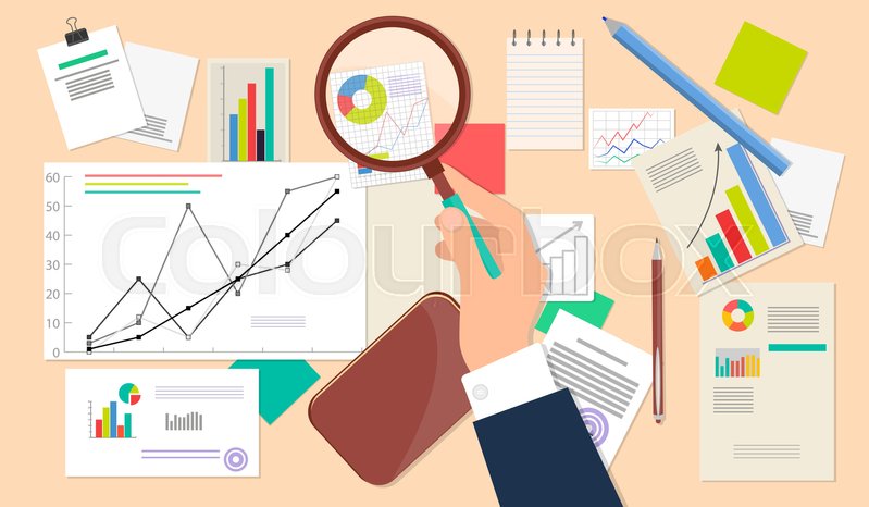 Business Analyst Financial Data Stock Vector Colourbox