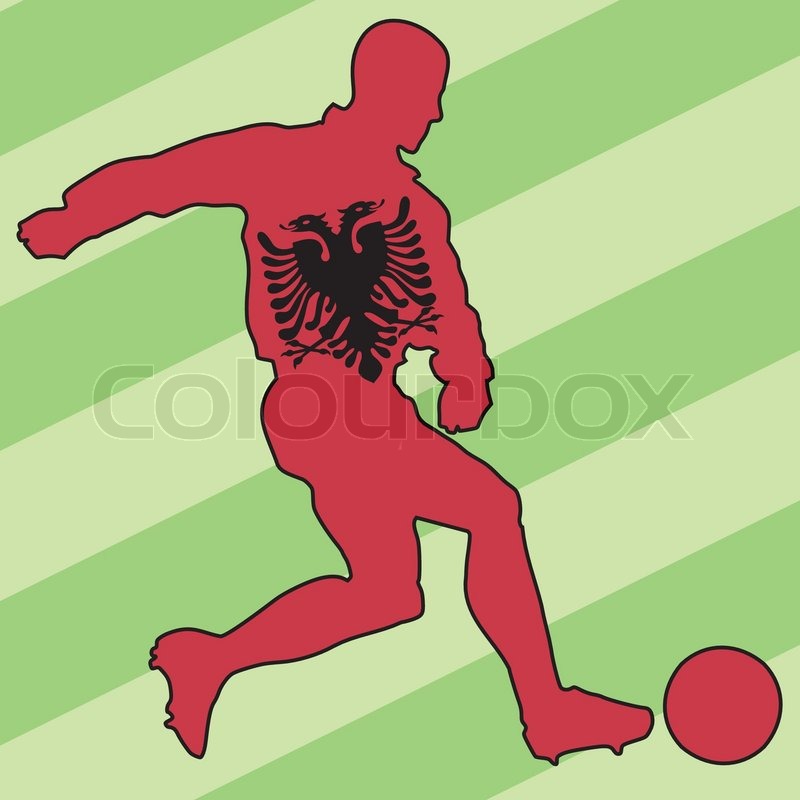 Football colors of Albania Stock vector Colourbox